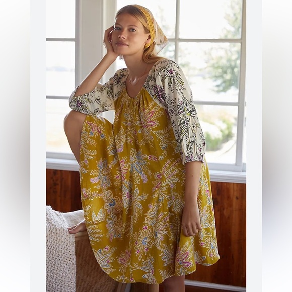 🆕Daily Practice | Anthropologie Mollie Tunic Dress Size PL Petite Large New - Picture 7 of 11